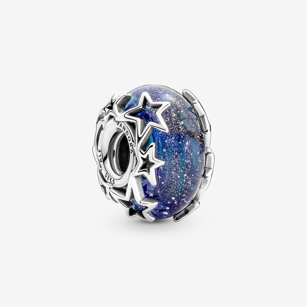 Pandora Galaxy Blue &amp; Star Murano Charm