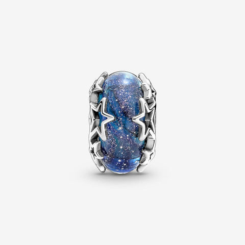 Pandora Galaxy Blue & Star Murano Charm