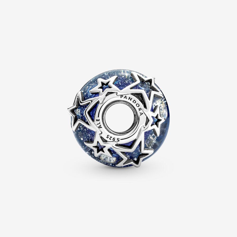 Pandora Galaxy Blue &amp; Star Murano Charm