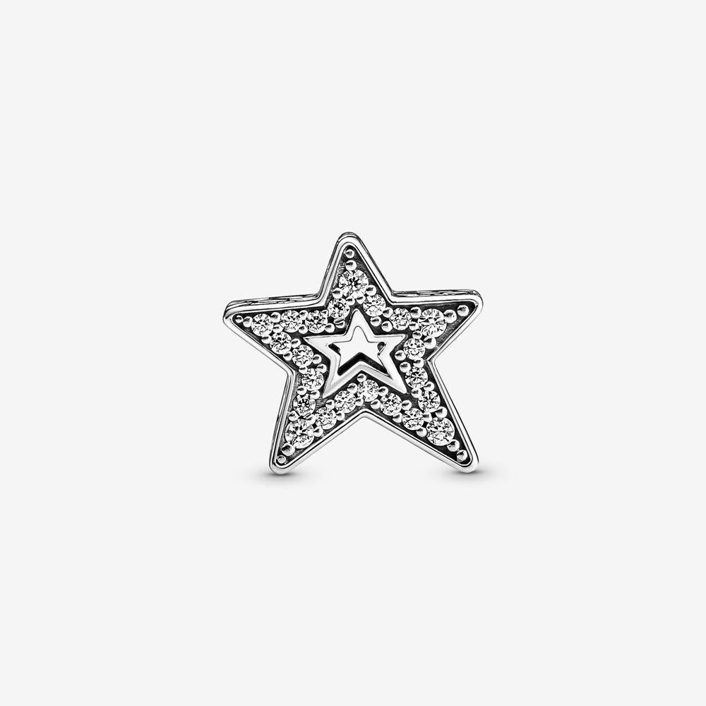 Pandora Sparkling Asymmetric Star Charm