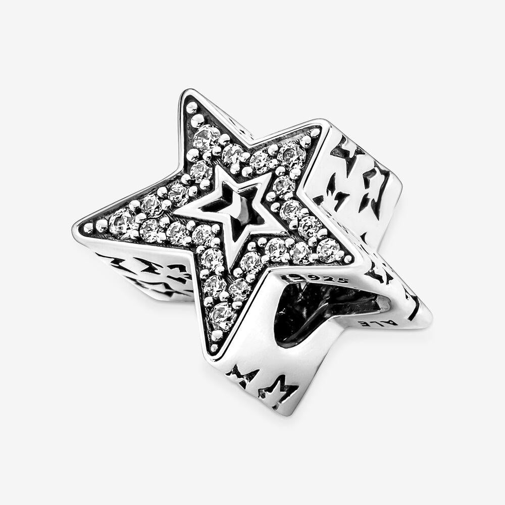 Pandora Sparkling Asymmetric Star Charm