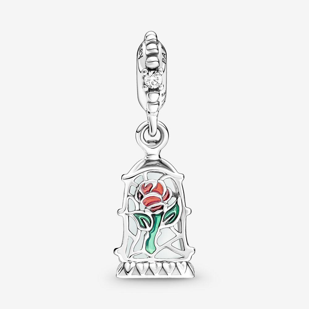 Pandora Disney Beauty and the Beast Enchanted Rose Dangle Charm