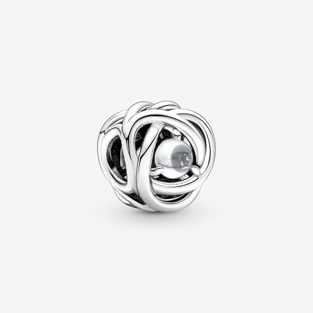 Pandora April Cubic Zirconia Birthstone Eternity Circle Charm