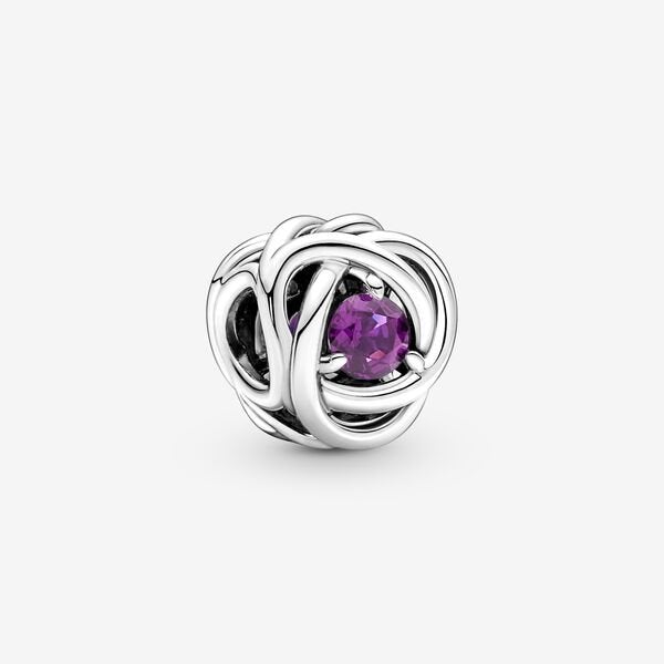 Pandora February Crystal Birthstone Eternity Circle Charm