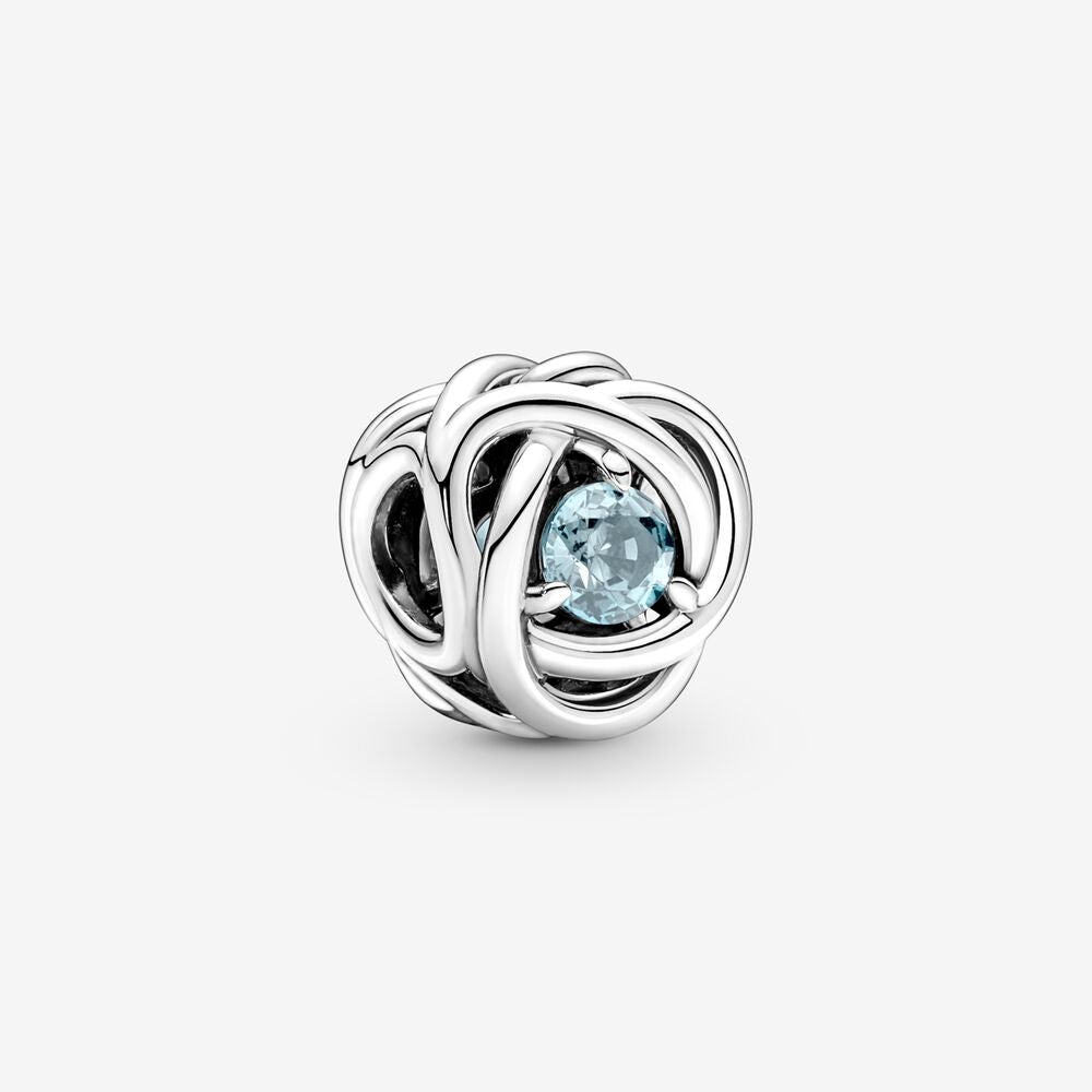 Pandora March Crystal Birthstone Eternity Circle Charm