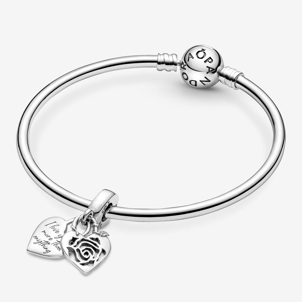 Pandora Rose Heart Padlock Dangle Charm