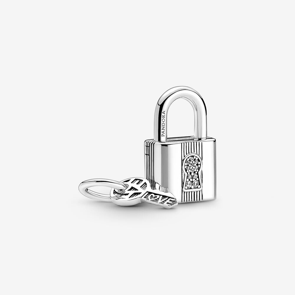 アクセサリー Padlock and Key Dangle Charm Pandora Padlock and Key Dangle Charm - Stylessence Fine