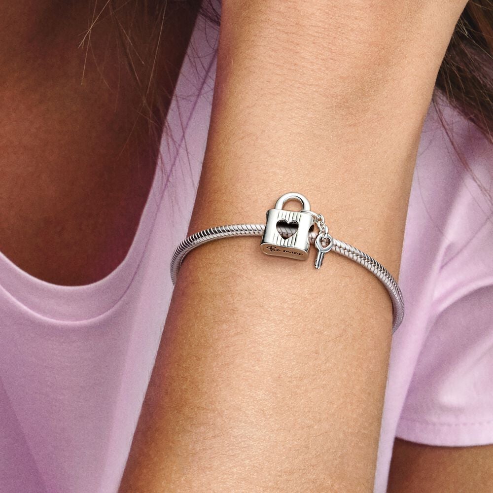 Pandora Padlock &amp; Heart Key Charm