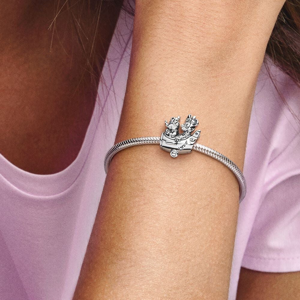 Pandora Disney Mickey and Minnie Flying With The Plane Charm