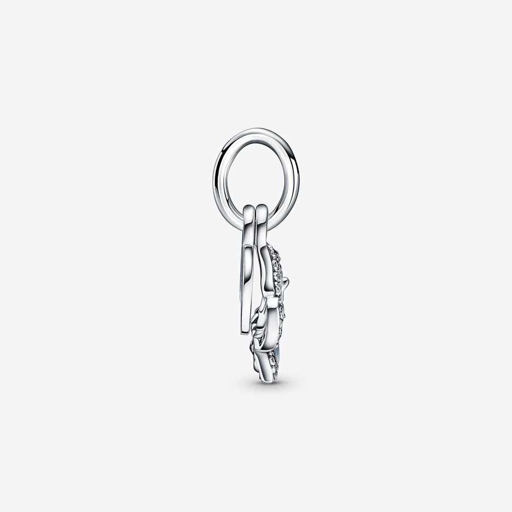 Pandora Blue Butterfly &amp; Quote Double Dangle Charm