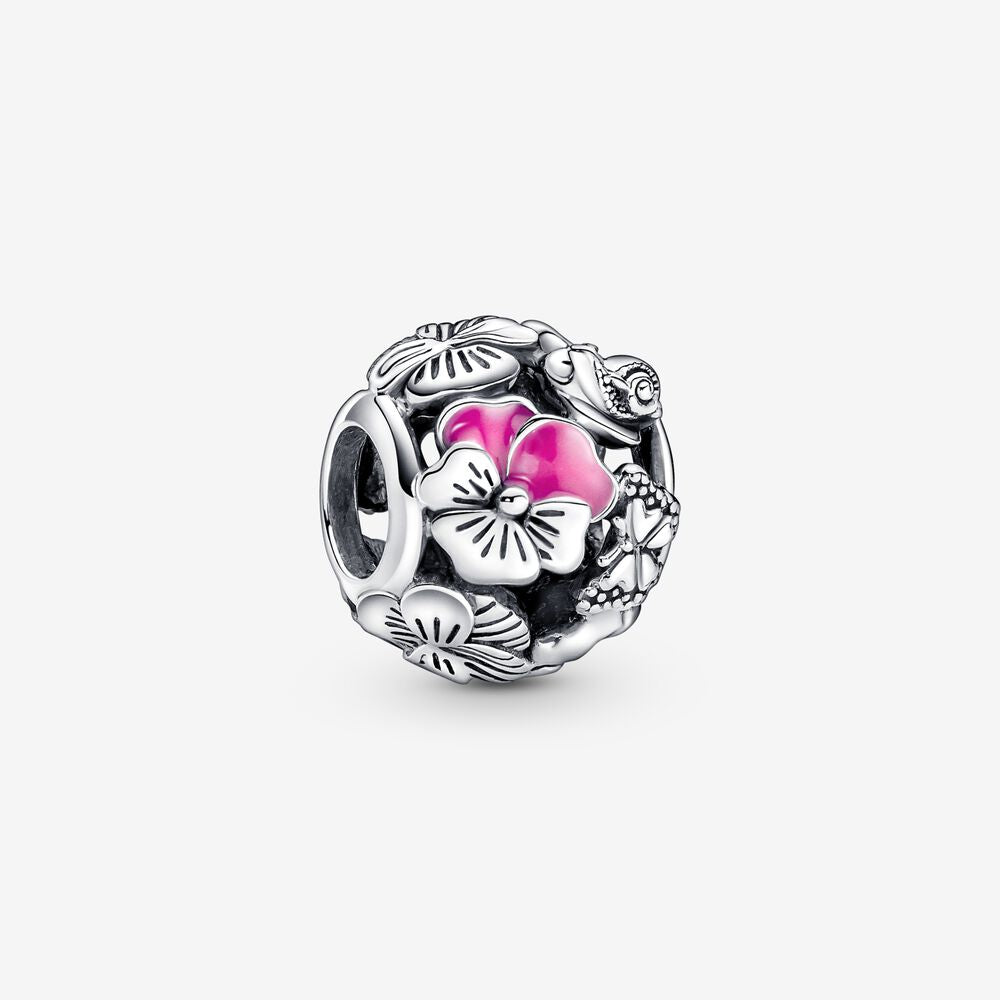 Pandora Pansy Flower Friends Charm