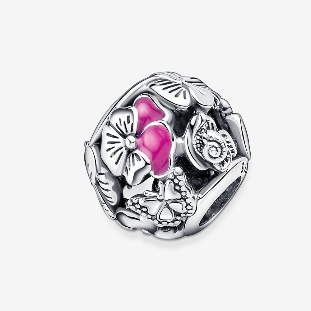 Pandora Pansy Flower Friends Charm