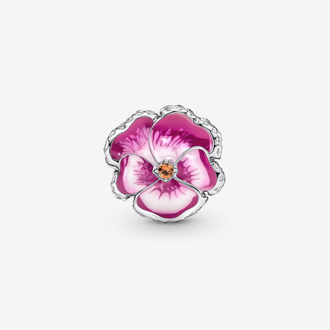 Pandora Pink Pansy Flower Charm
