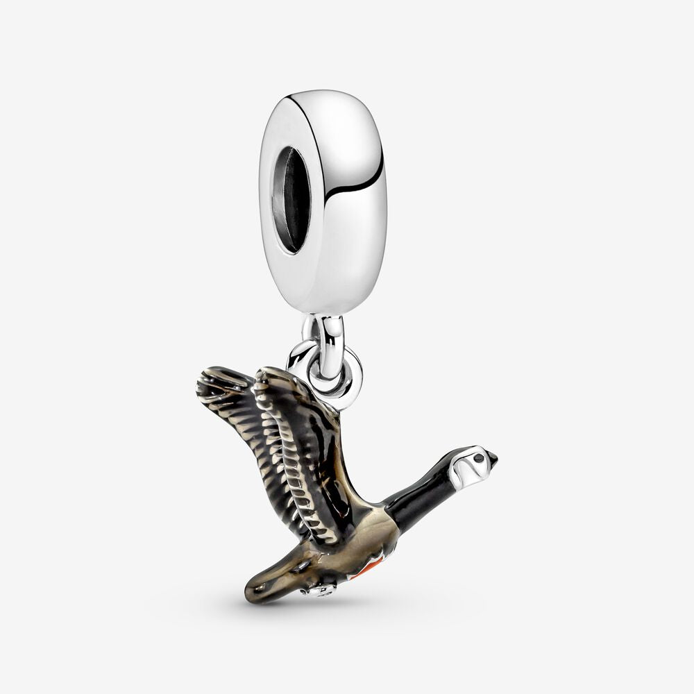 Pandora Canadian Goose &amp; Maple Leaf Dangle Charm