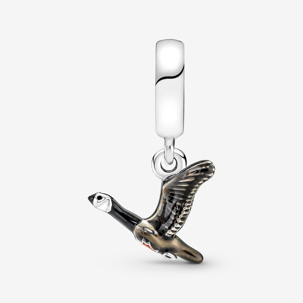 Pandora Canadian Goose &amp; Maple Leaf Dangle Charm