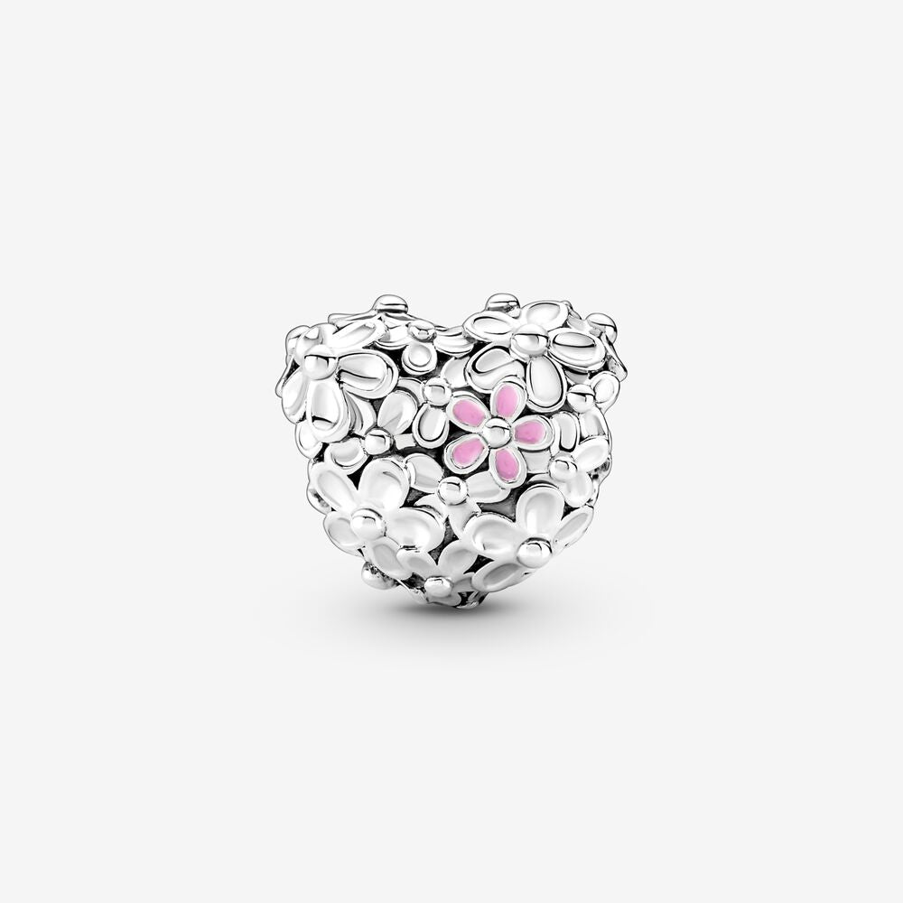 Pandora Mom Daisy Heart Charm