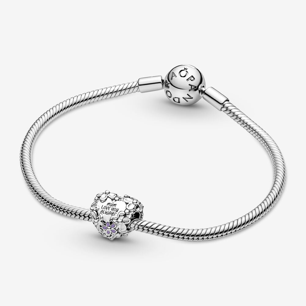 Pandora Mom Daisy Heart Charm