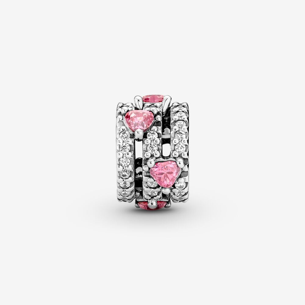 Pandora Sparkling Triple Halo Hearts Charm