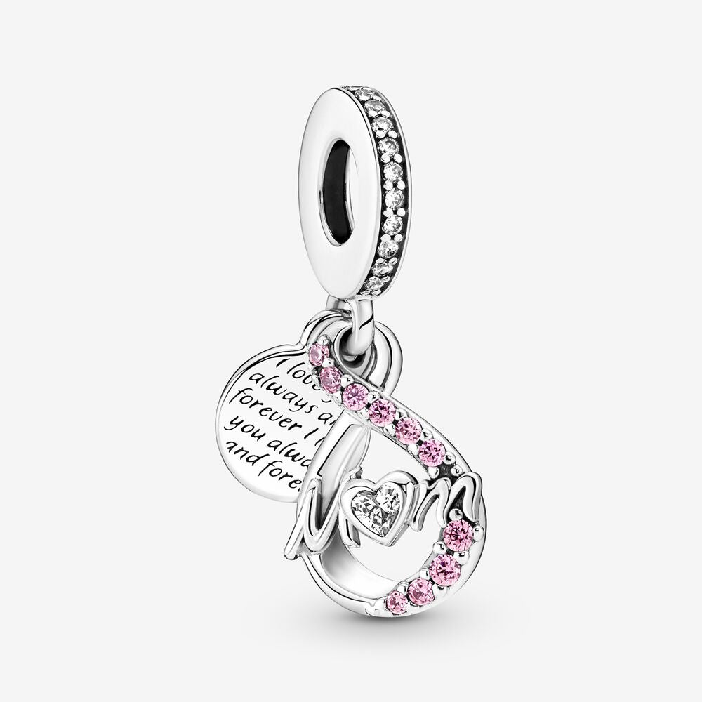 Pandora Mum Infinity Pave Double Dangle Charm