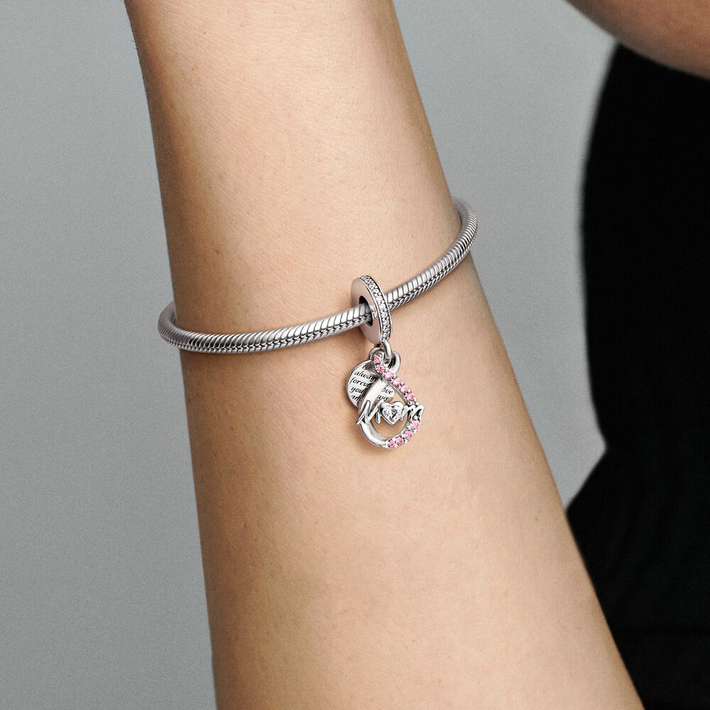 Pandora Mum Infinity Pave Double Dangle Charm