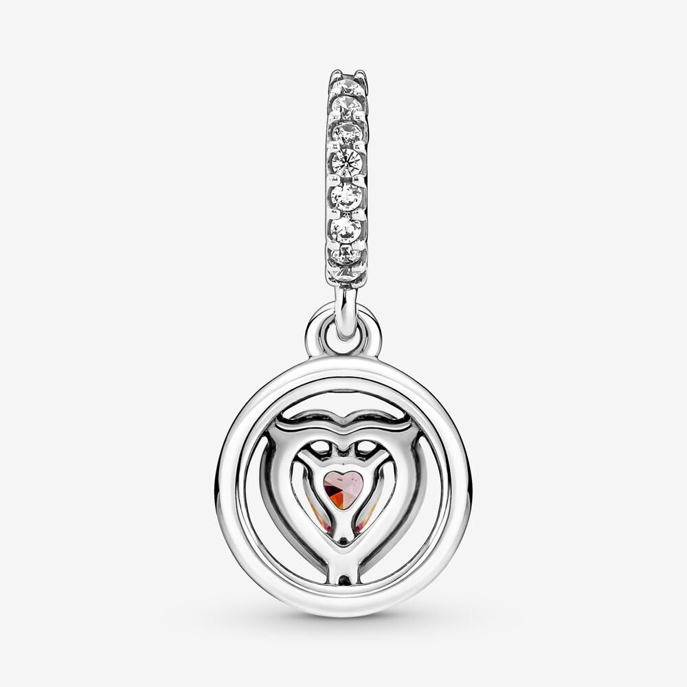 Pandora Sparkling Double Halo Heart Dangle Charm
