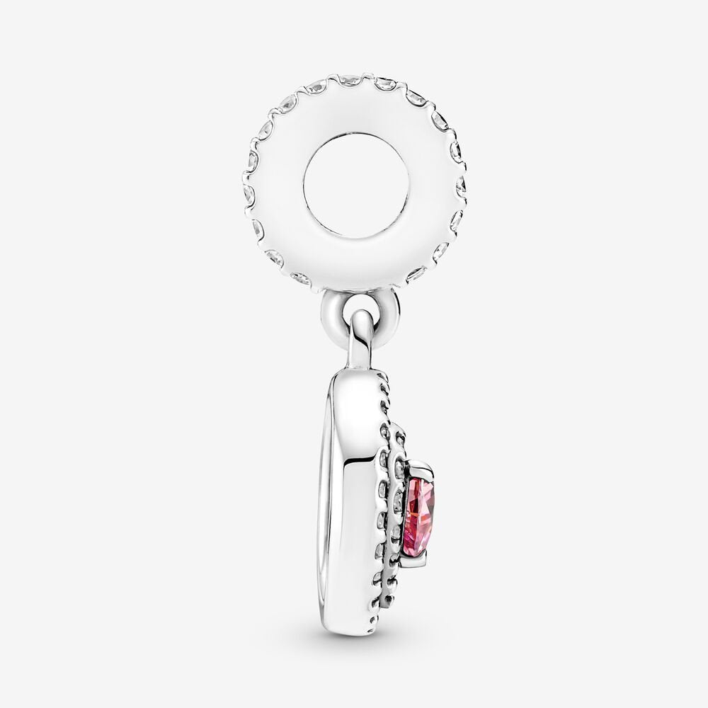 Pandora Sparkling Double Halo Heart Dangle Charm
