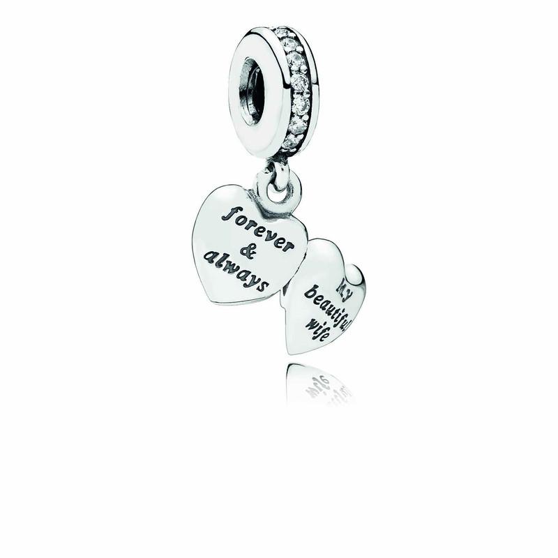 Pandora Dangle My Beautiful Wife Clear Cubic Zirconia