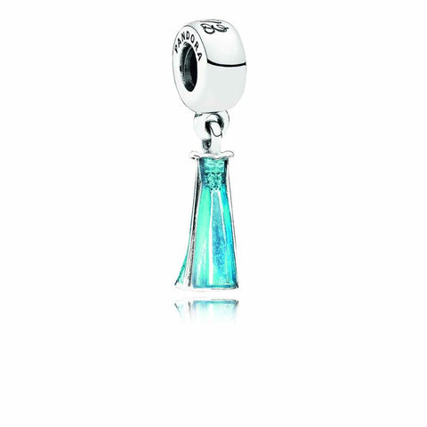 Pandora Disney Elsa Dress Silver Dangle With Blue Enamel Charm