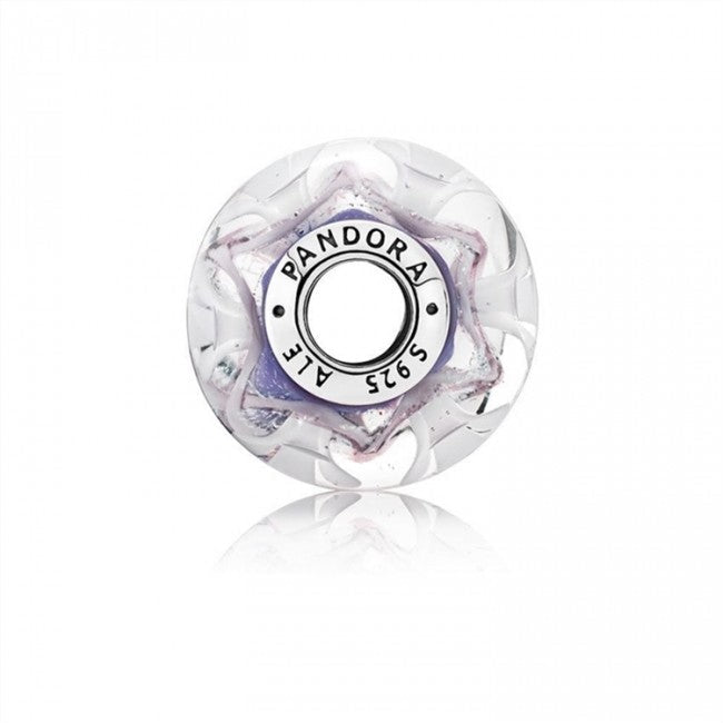 Pandora Purple Bloom Murano Glass Charm