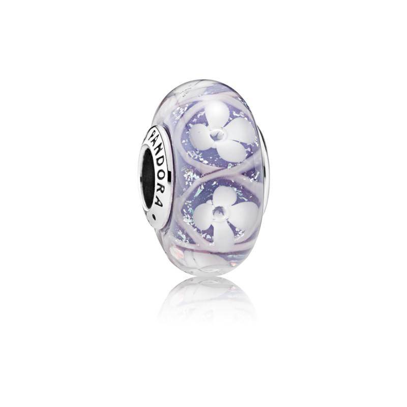Pandora Purple Bloom Murano Glass Charm