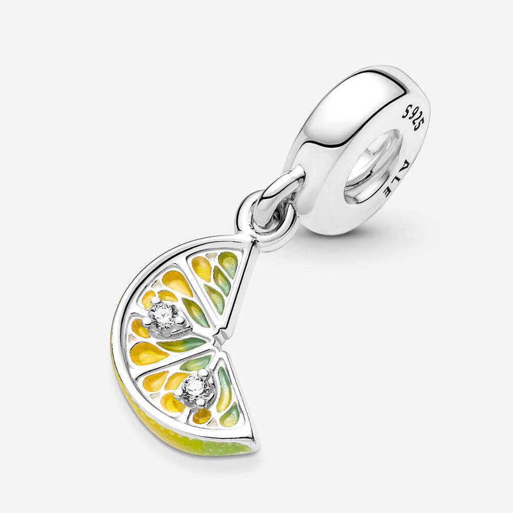Pandora Lemon Slice Sparkling Fruit Dangle Charm 