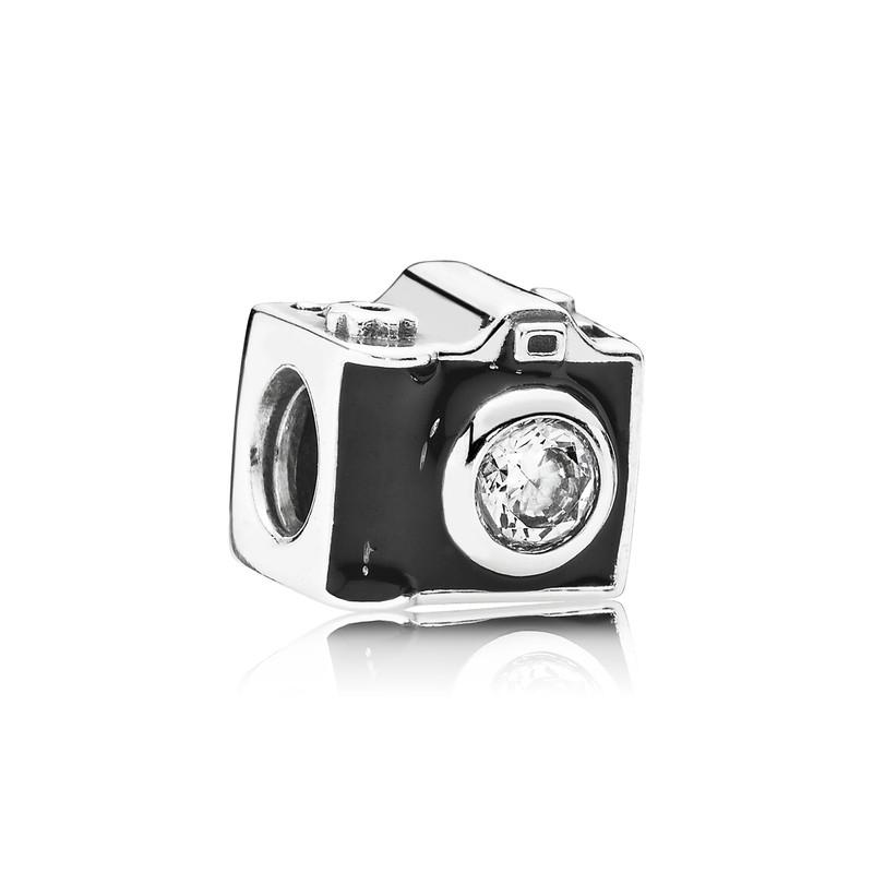 Pandora Sentimental Snapshots Black Enamel &amp; Clear Cz