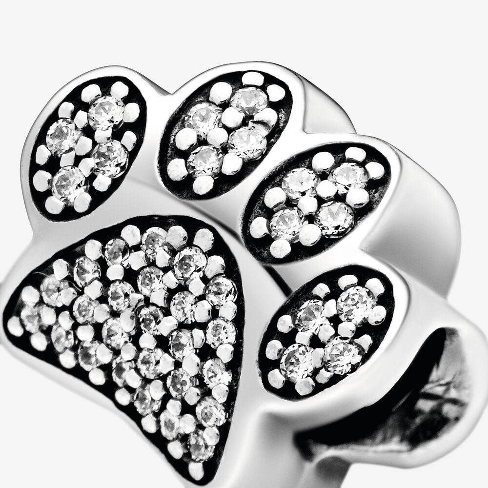 Pandora Sparkling Paw Print Charm