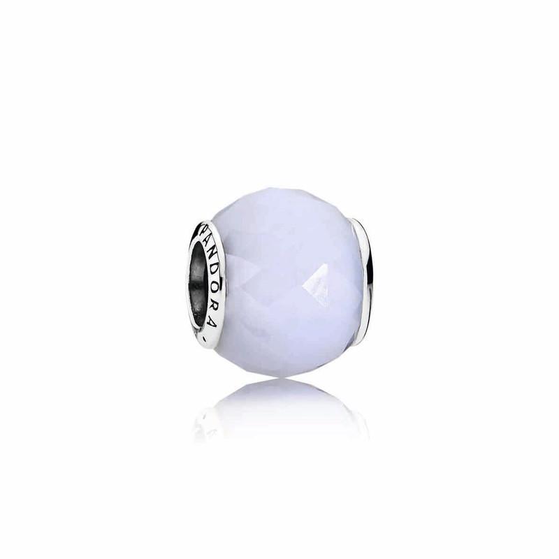 Pandora Geometric Facets Opalescent White Crystal