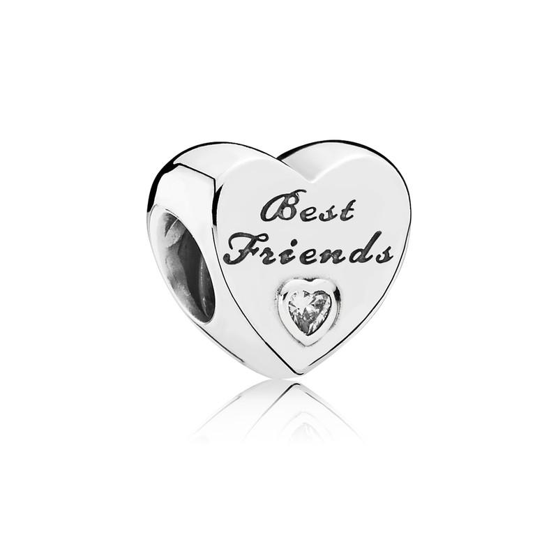 Pandora Polished Best Friends Heart Charm