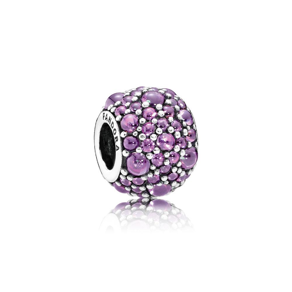 Pandora Charm Purple Shimmering Droplets With Fancy