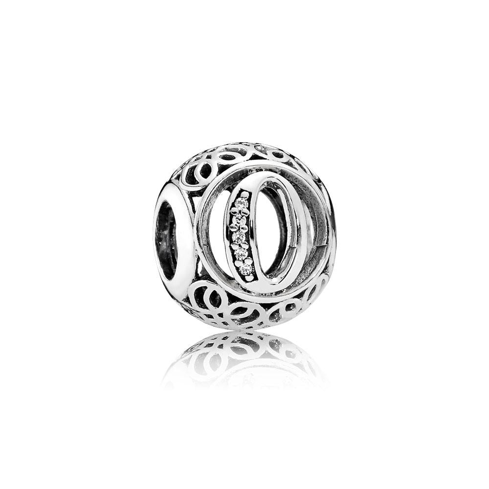 Pandora Charm Letter O With Clear Cubic Zirconia