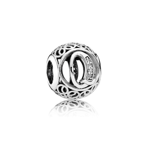 Pandora Charm Letter Q With Clear Cubic Zirconia