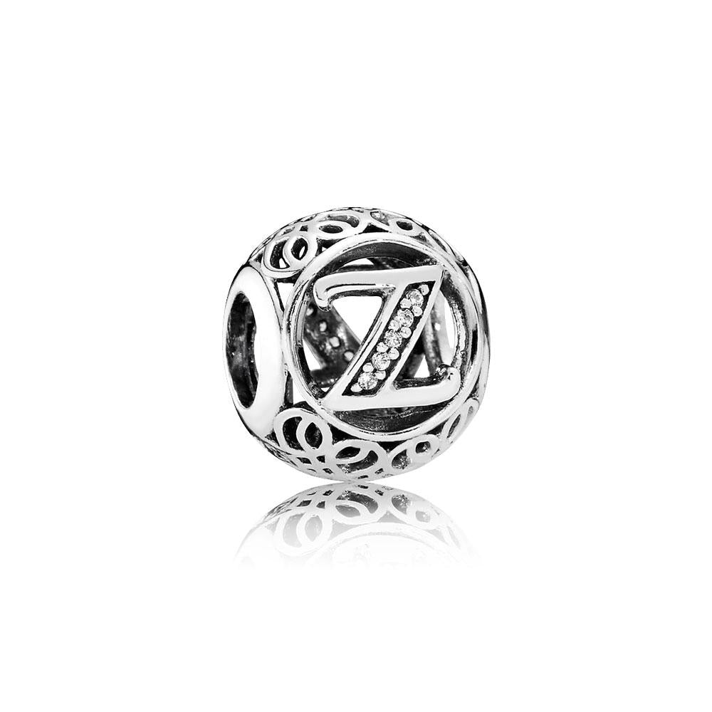 Pandora Charm Letter Z With Clear Cubic Zirconia