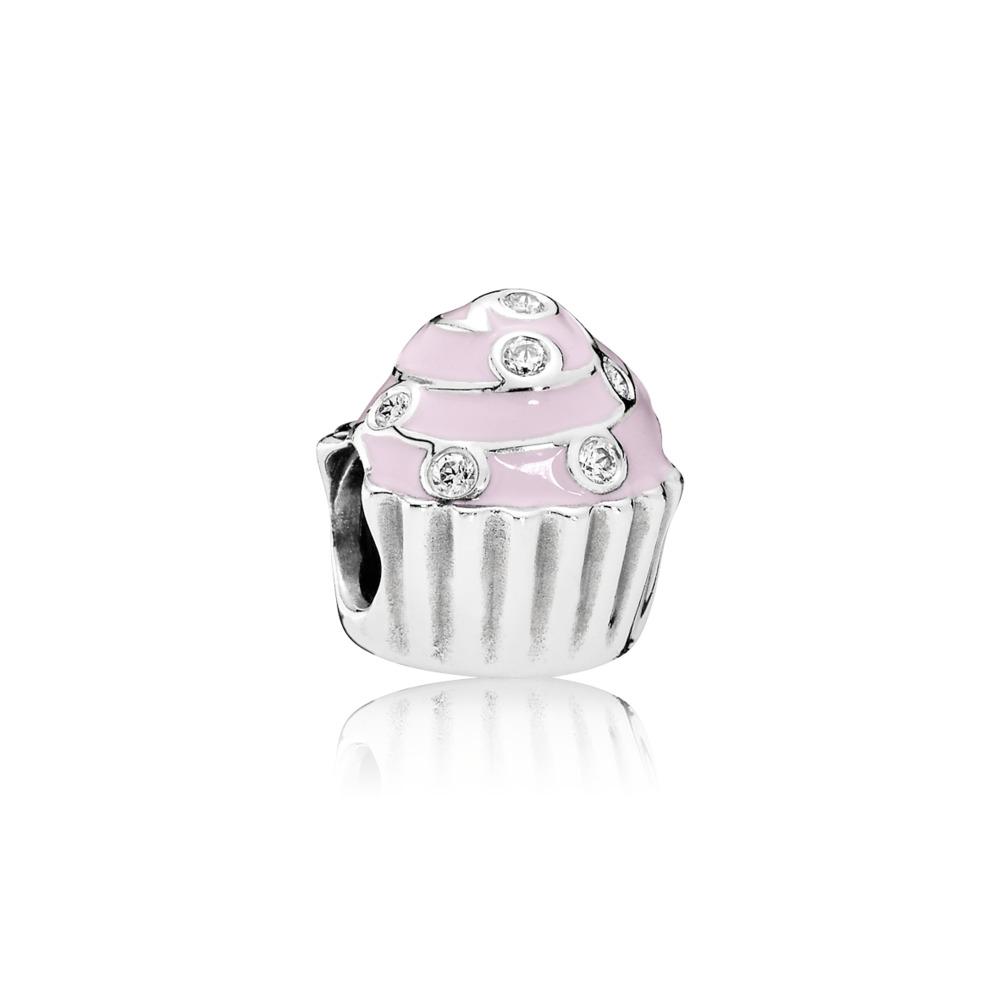 Pandora Sweet Cupcake With Light Pink Enamel Charm