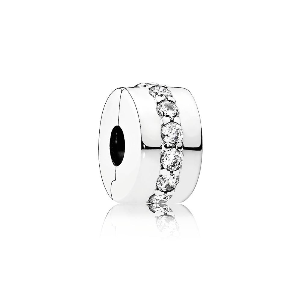 Pandora Clip Shining Path With Clear Cubic Zirconia