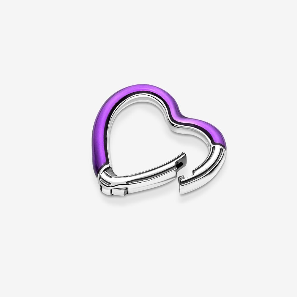 Pandora ME Bright Purple Styling Heart Connector
