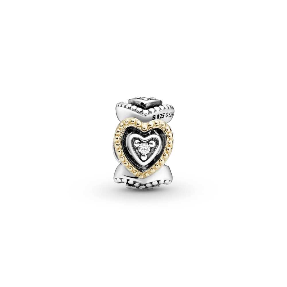 Pandora Beaded Hearts Spacer Charm