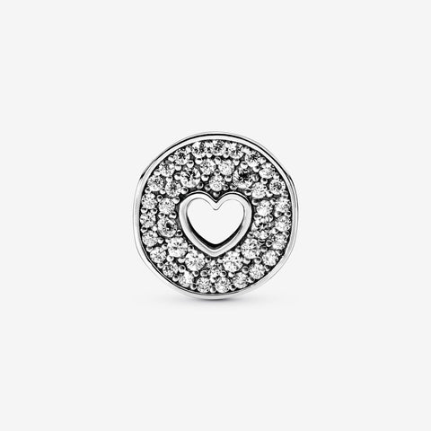 Pandora Pave & Heart Anniversary Charm