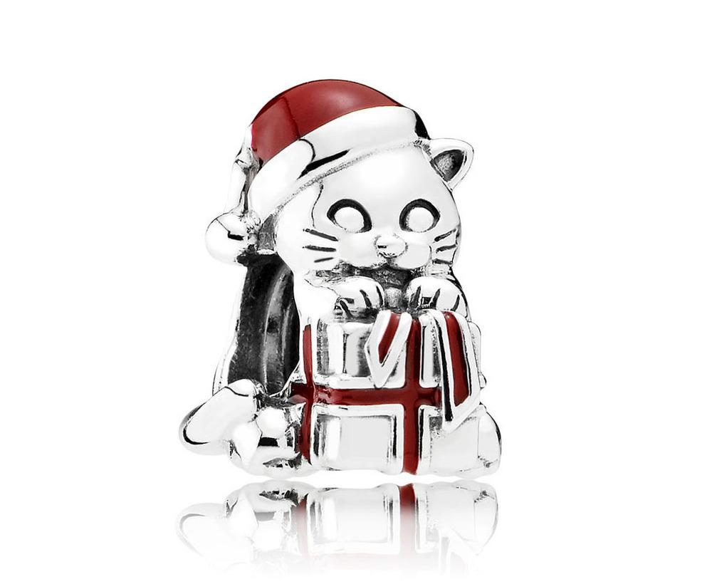Pandora Christmas Kitten Charm