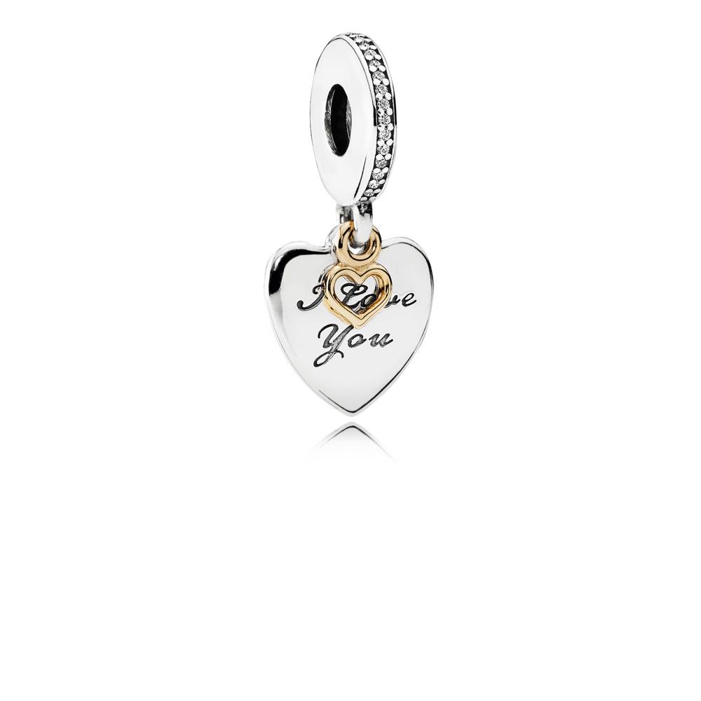 Pandora Dangle Love You Forever With 14K Gold Heart
