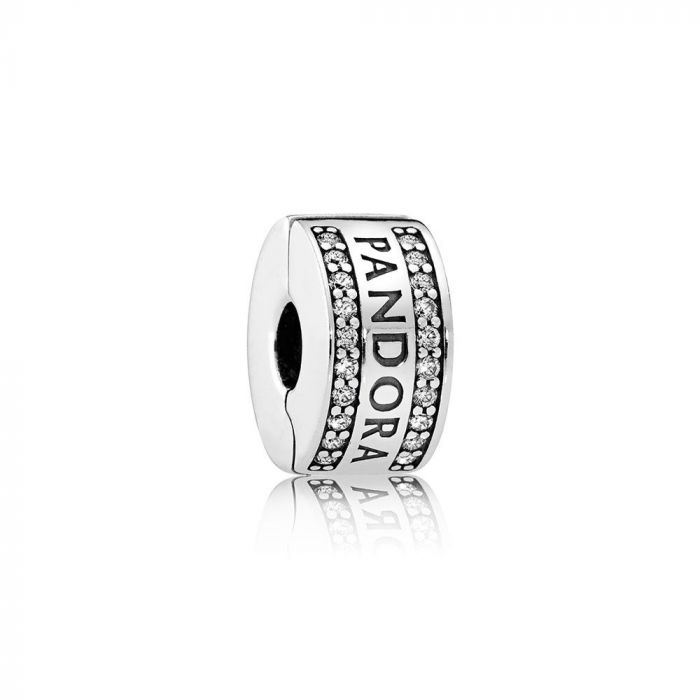 Pandora Logo Clip Charm