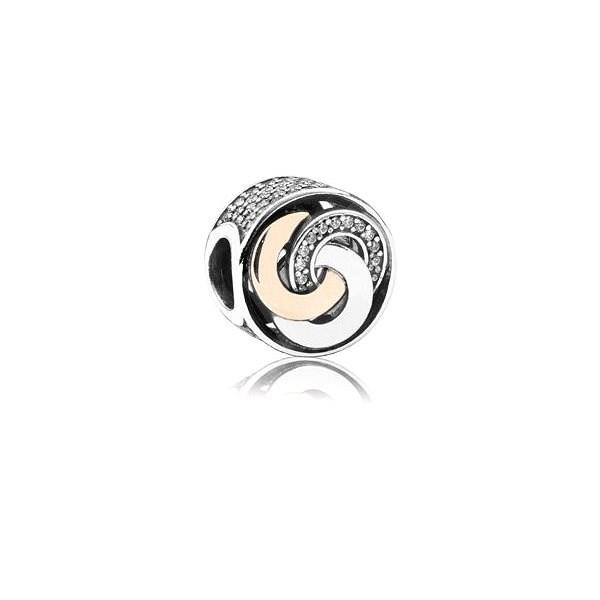 Pandora Pave Interlinked Circles Charm