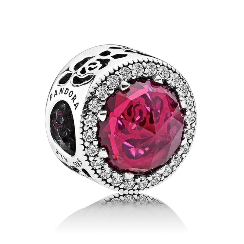 Pandora Disney, Belle&#39;s Beauty and the Beast Pink Rose Charm