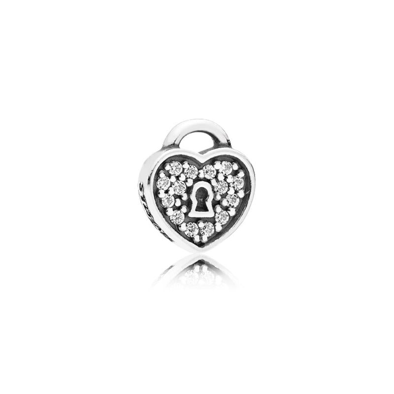 Pandora Pave Heart Padlock Locket Element